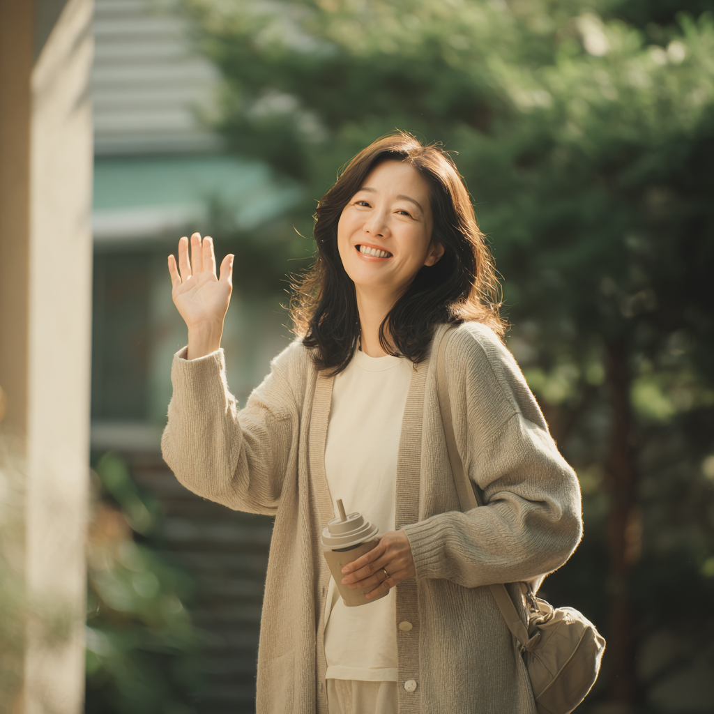 등교보내는 엄마